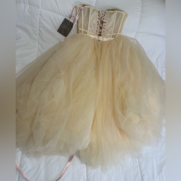 NEW House Of CB DARLING Vintage Cream Tulle Midi Dress Sz XS Cup size A-C - Picture 6 of 9